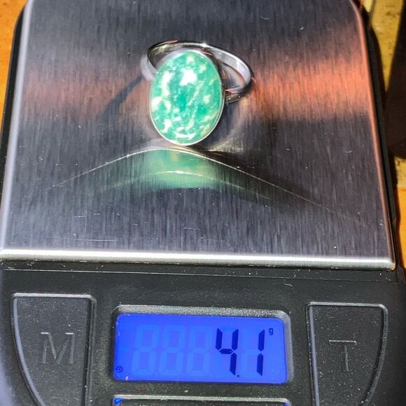 Russian Amazonite Sterling Silver Ring Size 5.75 - Picture 10 of 10